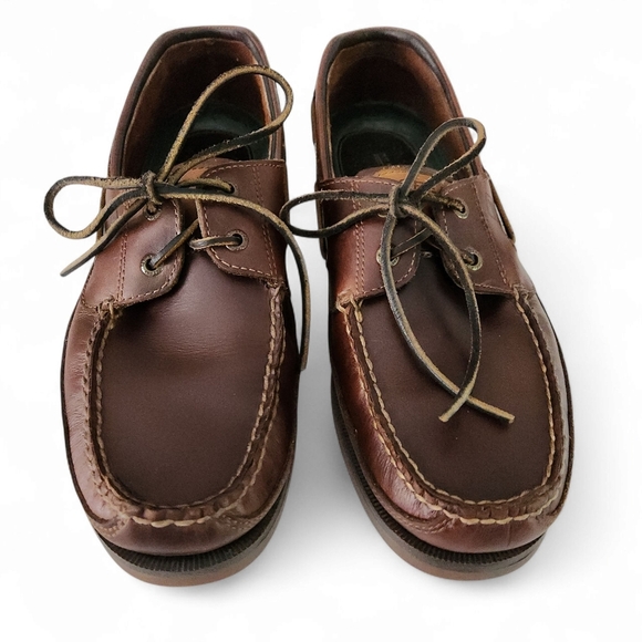 SPERRY Top sider Leather Boat Shoes Brown Size 11m - Picture 3 of 11